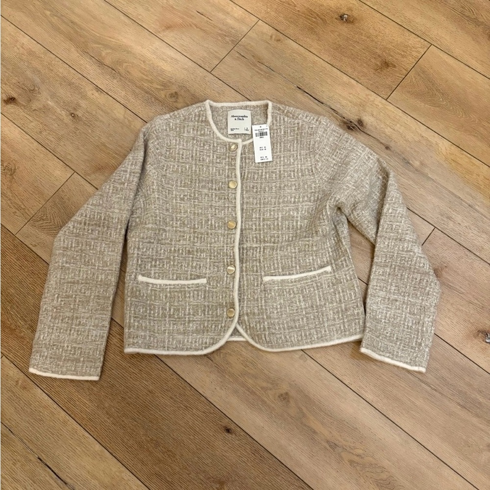 Women's Beige Tweed Jacket